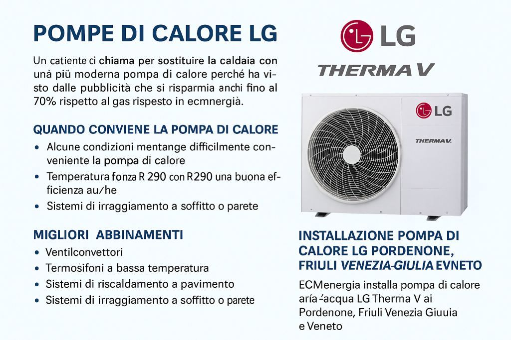 Pompe di calore LG a Pordenone, Friuli Venezia Giulia e Veneto