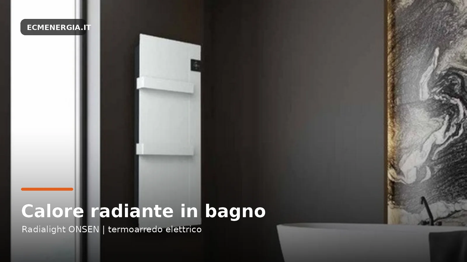 Termoarredo elettrico Radialight ONSEN per riscaldamento radiante del bagno