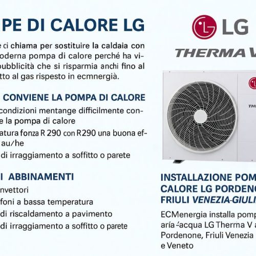 Pompe di calore LG a Pordenone, Friuli Venezia Giulia e Veneto